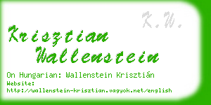 krisztian wallenstein business card